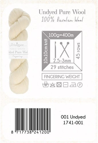 Scheepjes Nakid S. Undyed Pure Wool Fingering 1 Wit-3