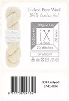 Scheepjes Nakid S. Undyed Pure Wool DK  4 Wit-2