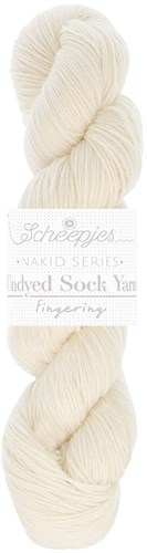 Scheepjes Nakid S. Undyed Sock Yarn Fingering 1 Wit