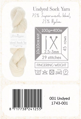 Scheepjes Nakid S. Undyed Sock Yarn Fingering 1 Wit-2