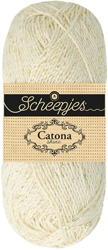 Scheepjes Catona Shine 50g 105-G Bridal White - Gold