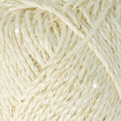 Scheepjes Catona Shine 50g 105-G Bridal White - Gold-2