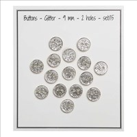 Go Handmade Glitter Knopen Goud 9mm (15 stuks)-2
