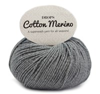 Drops Cotton Merino Uni Colour 18 Medium-grijs