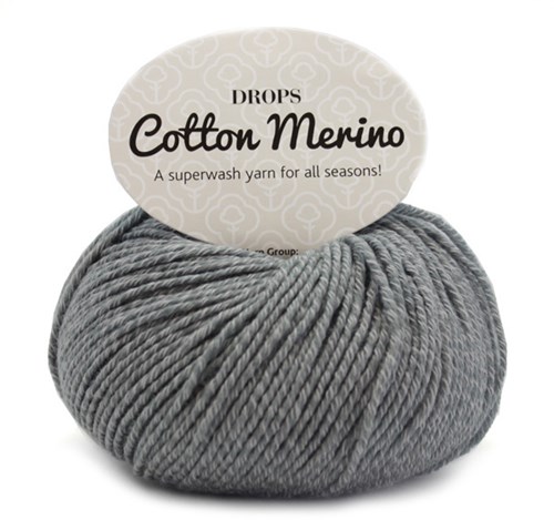 Drops Cotton Merino Uni Colour 18 Medium-grijs
