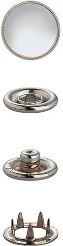 Prym Navullingen Naaivrijdrukknopen Zilver 10mm-2