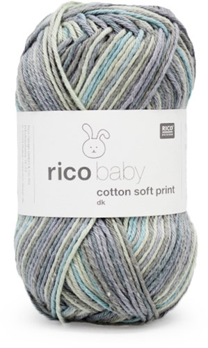 Rico Baby Cotton Soft Print dk 19 Grey-Turquoise
