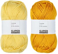 Yarn and Colors Two Tones Comfy Cushion Haakpakket S 011 Golden Glow / Mustard-2