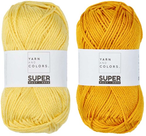 Yarn and Colors Two Tones Comfy Cushion Haakpakket S 011 Golden Glow / Mustard-2