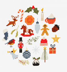 Kerst Advent Kalender Kruissteek Borduurpatroon