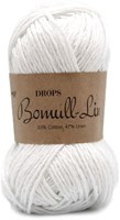 Drops Bomull-Lin Uni Colour 01 Wit