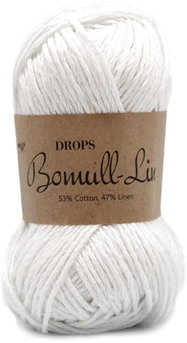 Drops Bomull-Lin Uni Colour 01 Wit