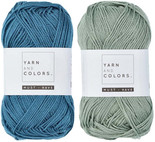 Yarn and Colors Must-Have Mandala Haakpakket 1 Petrol Blue / Eucalyptus-2