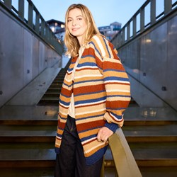 Knipmode - Oversized Strepenvest Garen- en Breipakket