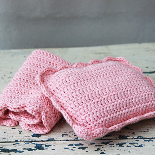 Go Handmade Haakpatroon Teddy met Deken en Kussen Roze-3