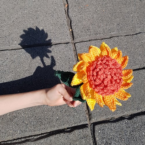Haakpatroon Bloem Zonnehoedje-2