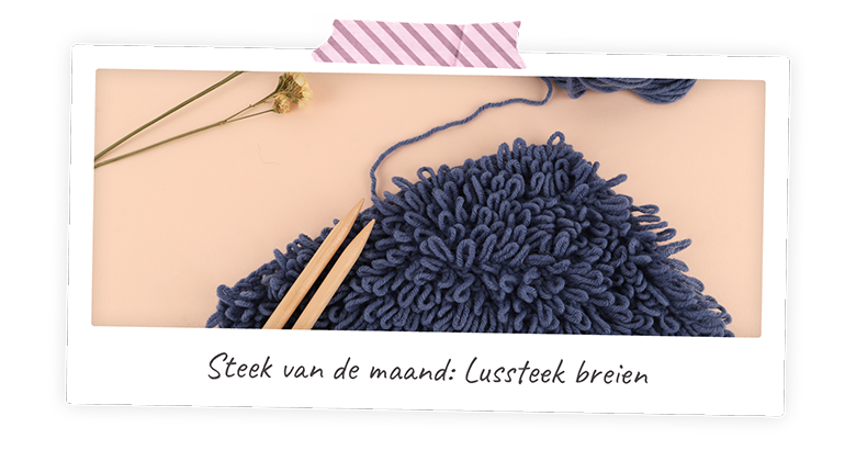 steek van de maand lussteek breien