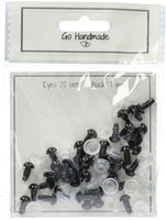 Go Handmade Veiligheidsogen Zwart 7mm (20 stuks)-2
