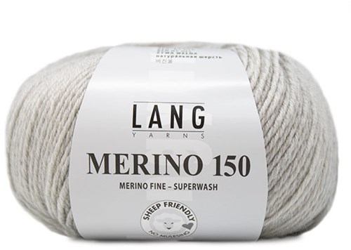 Lang Yarns Merino 150 223 Light Grey Mélange