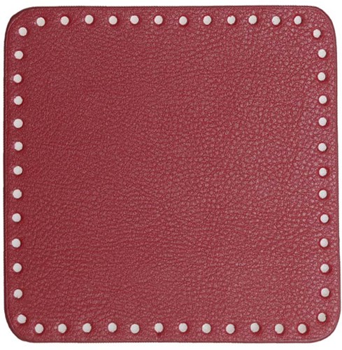 Go Handmade PU Leren Bodem 18x18cm Raspberry