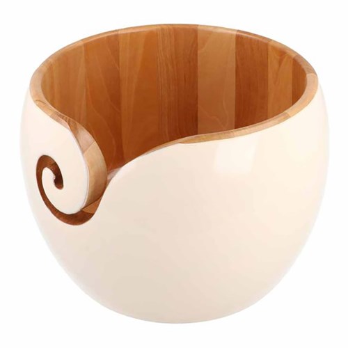 Scheepjes Yarn Bowl Afrikaans sandelhout Ivoor 17,5x12cm-2
