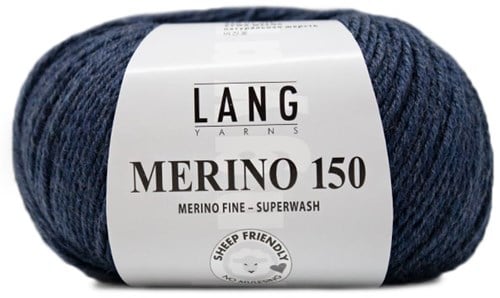 Lang Yarns Merino 150 234 Dark Jeans Mélange