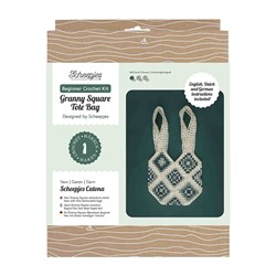 Scheepjes Beginner haakkit Granny square tas blauw