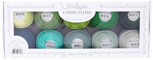 Scheepjes Candy Floss colour pack 10x20 gram Mint-2