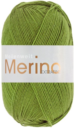 Lana Grossa Meilenweit 100 Merino Extra Fine Uni 2450 Appelgroen