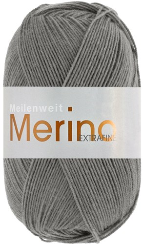 Lana Grossa Meilenweit 100 Merino Extra Fine Uni 2452 Muisgrijs