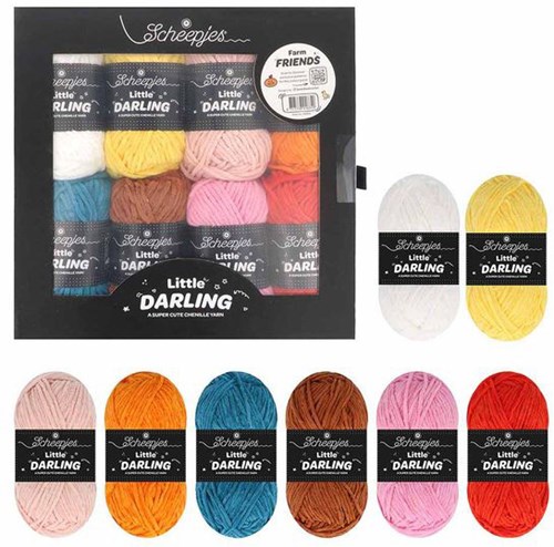 Scheepjes Little Darling colour pack 8x25g Farm Friends-2