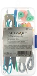 Milward compacte haak- en brei accessoireset 17-delig in opbergbox