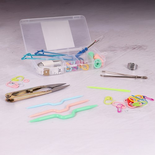 Milward compacte haak- en brei accessoireset 17-delig in opbergbox-2