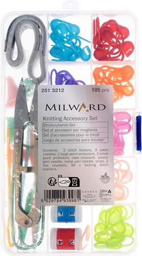Milward brei-accessoireset in opbergbox met 90 markeerders