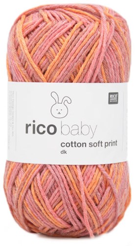 Rico Baby Cotton Soft Print dk 25 Orange-Pink