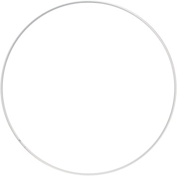 Metalen ring 25cm - Wit