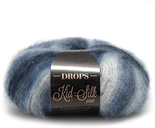 Drops Kid-Silk Long Print 26 Sea-mist