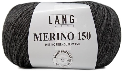 Lang Yarns Merino 150 270 Dark Grey Mélange