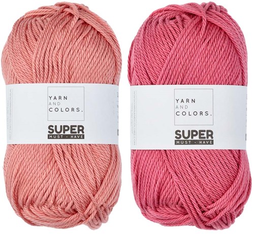 Yarn and Colors Two Tones Comfy Cushion Haakpakket L 047 Old Pink / Antique Pink-2