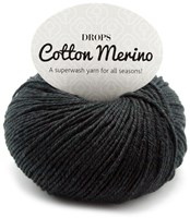 Drops Cotton Merino Uni Colour 02 Zwart