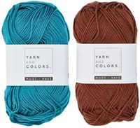 Yarn and Colors Must-Have Cushion Haakpakket 2 Petroleum / Brownie-2