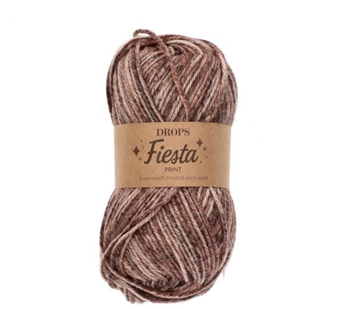 Drops Fiesta Print 30 Geroosterde Amandel