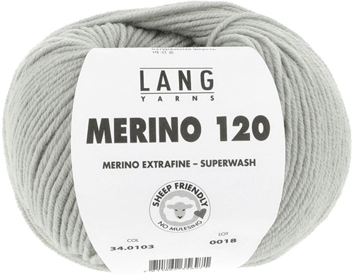 Lang Yarns Merino 120 0103 Lichtgrijs
