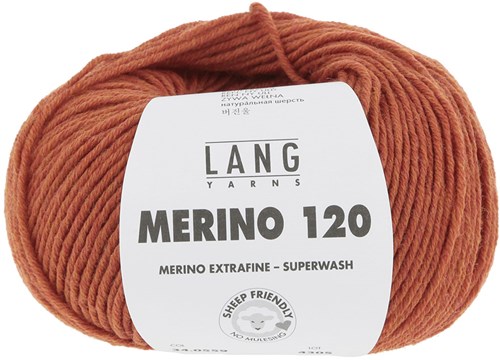 Lang Yarns Merino 120 0559 Oranje Melange