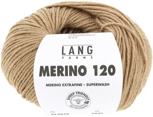 Lang Yarns Merino 120 0639 Kameel Melange