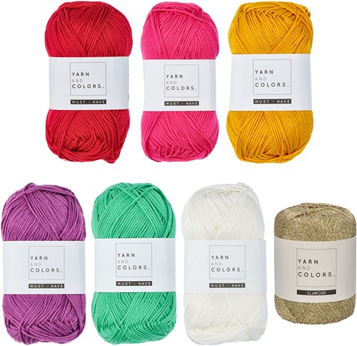 Yarn and Colors Colorful Christmas Placemats Haakpakket 034 Deep Cerise-3