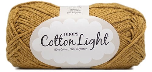 Drops Cotton Light Uni Colour 036 Mosterd