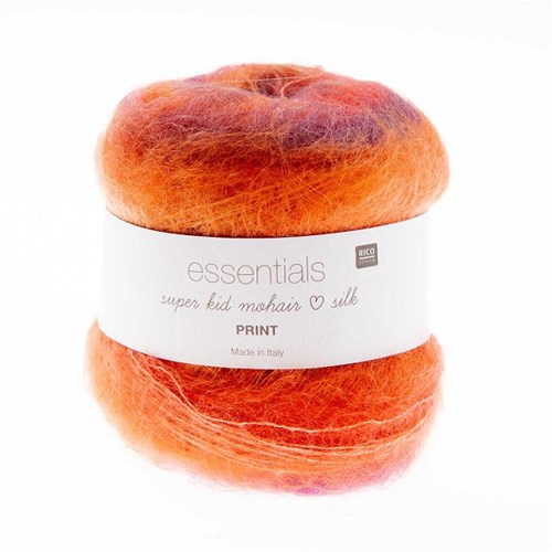 Rico Essentials Super Kid Mohair Loves Silk Print 005 Fire-3