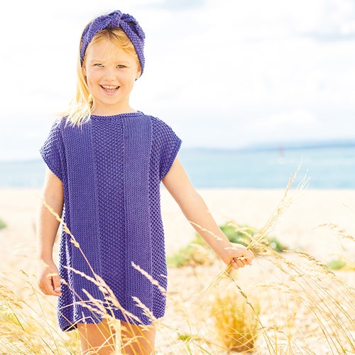 Essentials Organic Cotton Aran Jurkje Breipakket 104/110 Violet-2