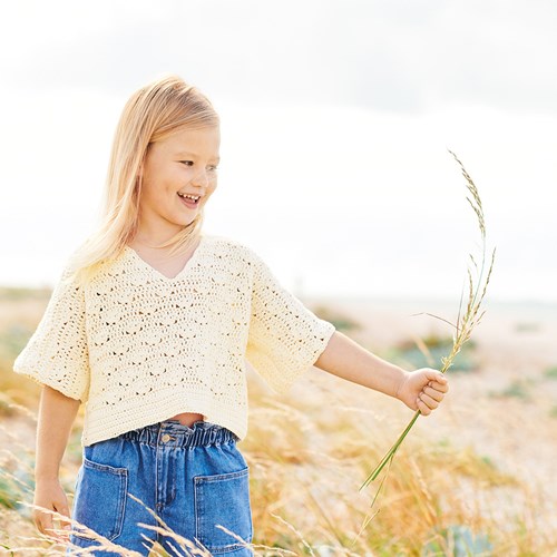 Essentials Organic Cotton DK Topje Haakpakket 01 122/128 Cream-2